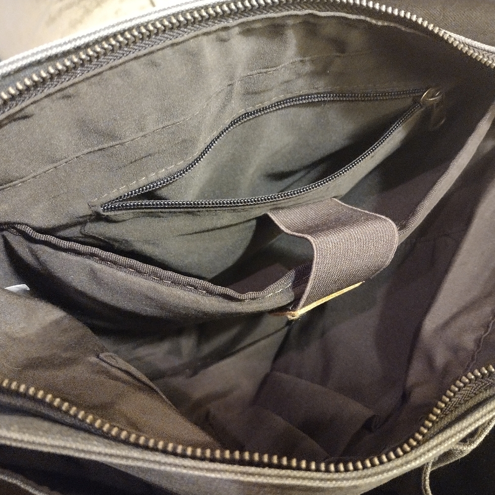 Langforth Unisex Gray And Tan Laptop Messenger Bag - Picture 6 of 7